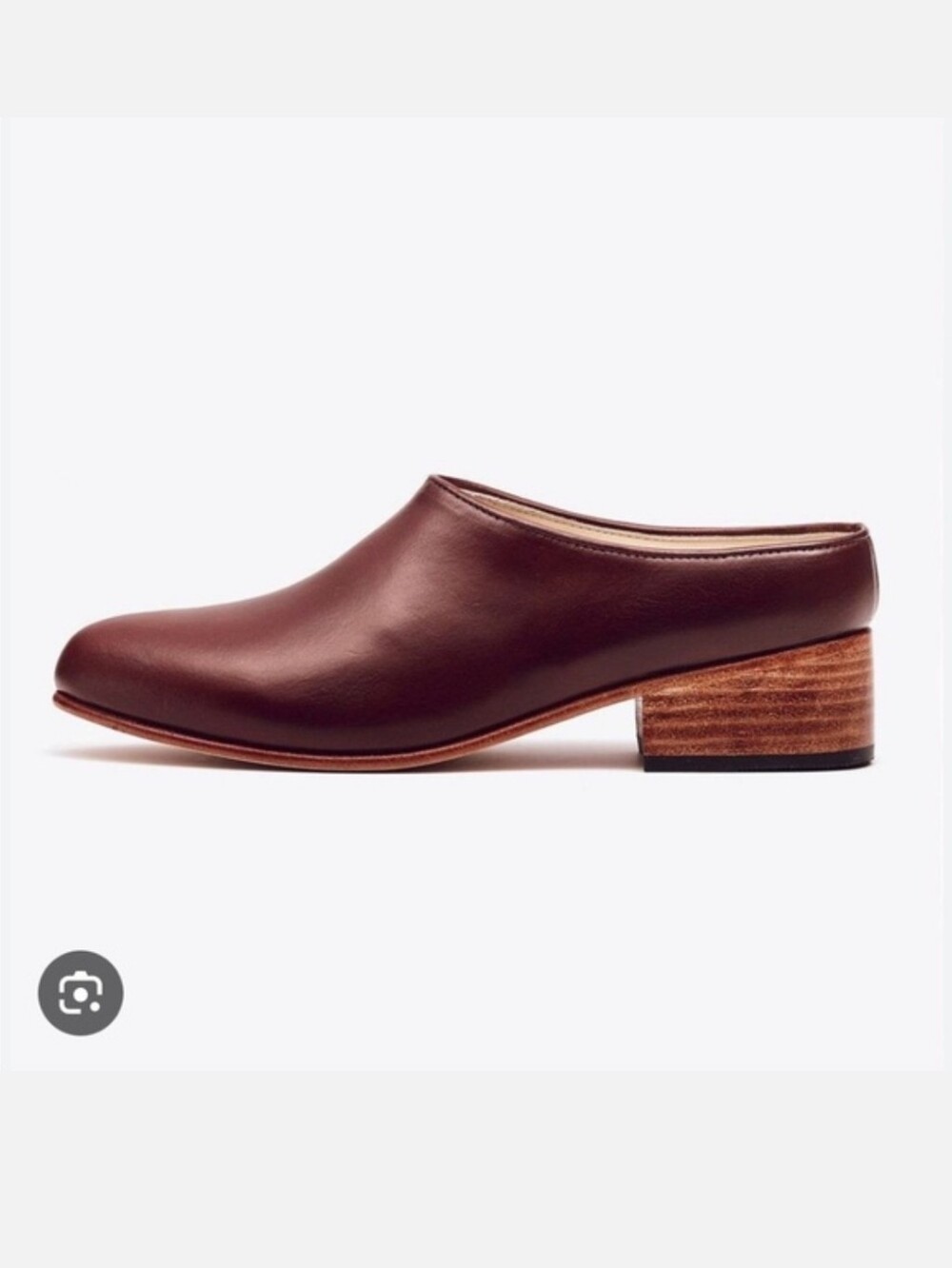 Nisolo Womens Leather Block Heel Mule Size 6